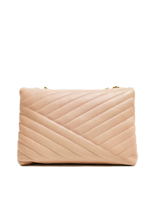 Tory Burch 58465 Kira Chevron Convertible Shoulder Bag Pink Moon