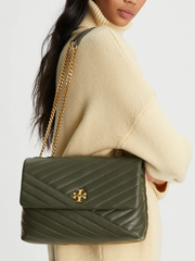 Tory Burch 58465 Kira Chevron Convertible Shoulder Bag Sycamore