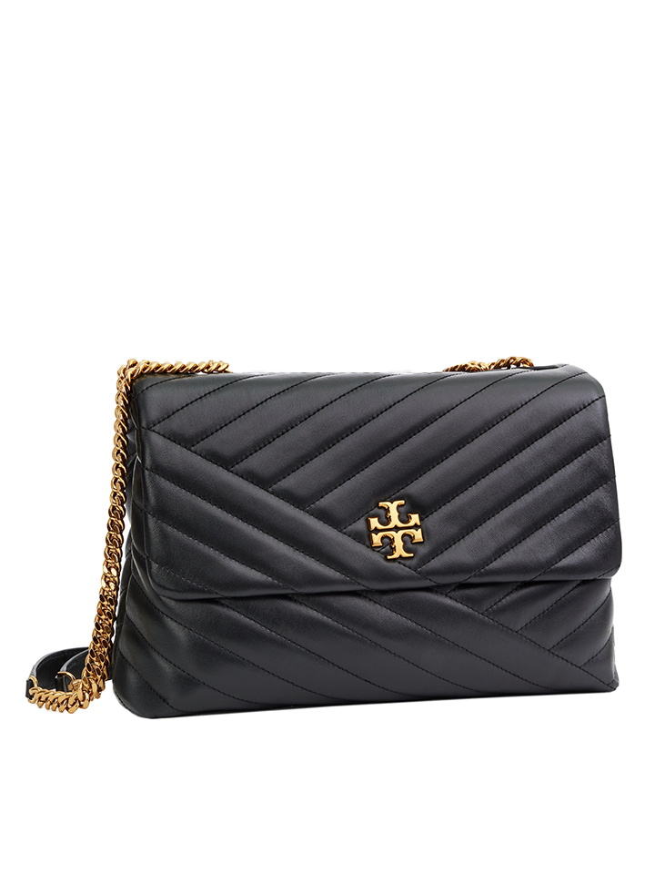 Tory Burch 58465 Kira Chevron Convertible Shoulder Bag Black