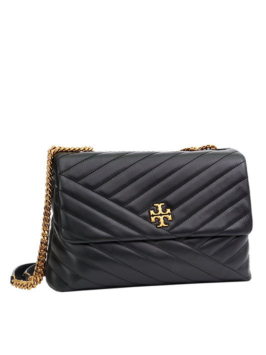 Tory Burch 58465 Kira Chevron Convertible Shoulder Bag Black