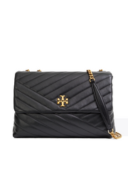 Tory Burch 58465 Kira Chevron Convertible Shoulder Bag Black