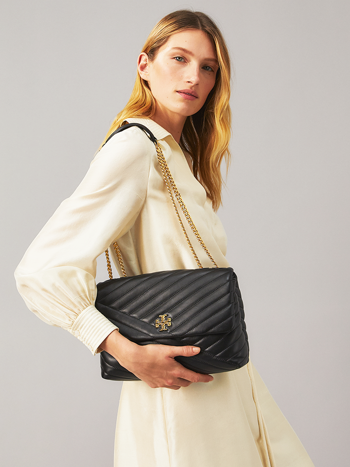 Kira Chevron Convertible Shoulder Bag Black – MUMUBRANDEDBAG