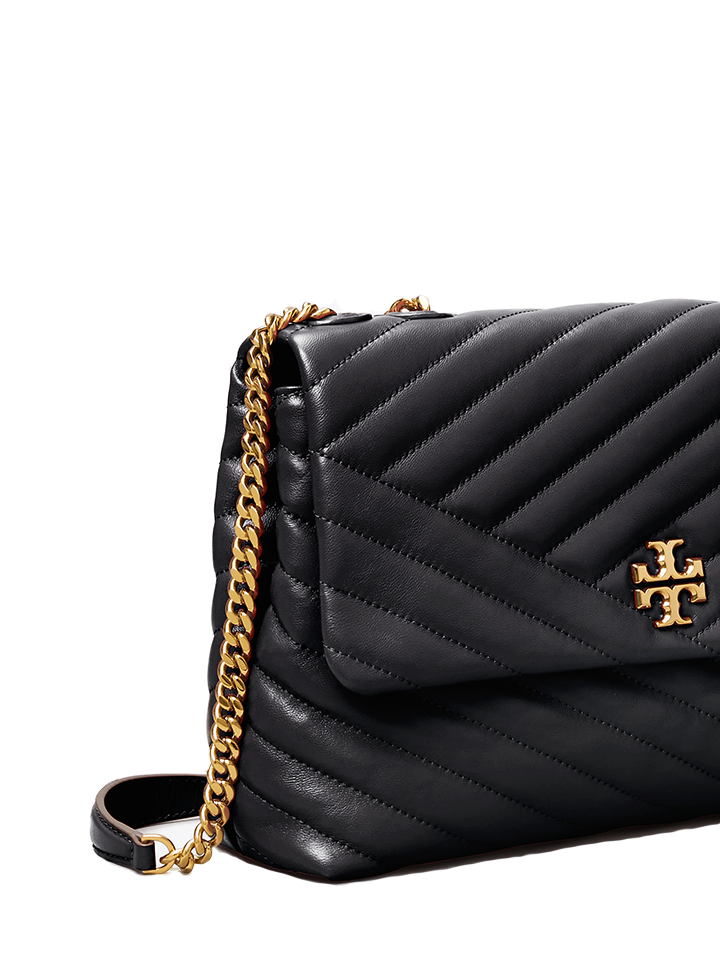 Tory Burch 58465 Kira Chevron Convertible Shoulder Bag Black