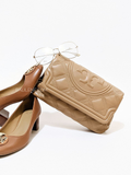 Tory Burch 59690 Fleming Soft Clutch Tiramisu