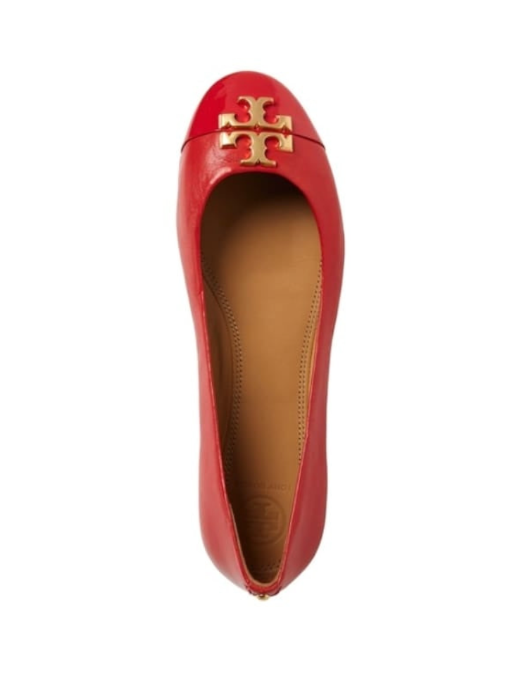 Tory Burch 60226 Everly Ballet Nappa Leather Briliant Red