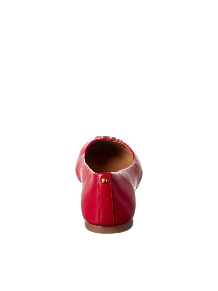 Tory Burch 60226 Everly Ballet Nappa Leather Briliant Red