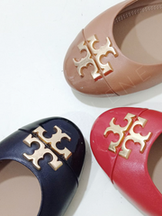 Tory Burch 60226 Everly Ballet Nappa Leather Briliant Red