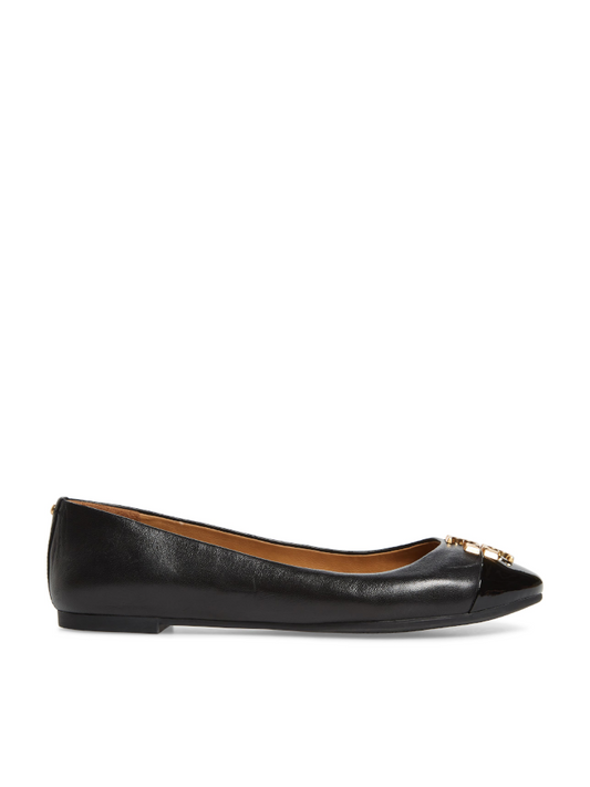 Tory Burch 60226 Everly Ballet Nappa Leather Perfect Black