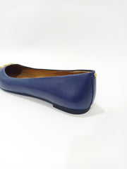 Tory Burch 60226 Everly Cap Toe Ballet Nappa Leather Royal Navy
