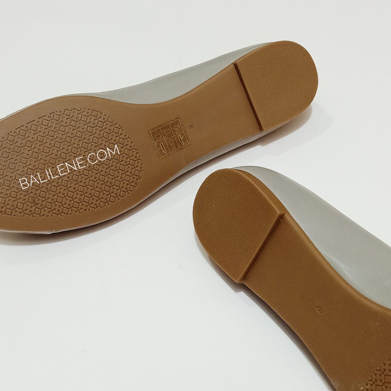 Tory Burch 60226 Everly Cap Toe Ballet Nappa Leather French Gray