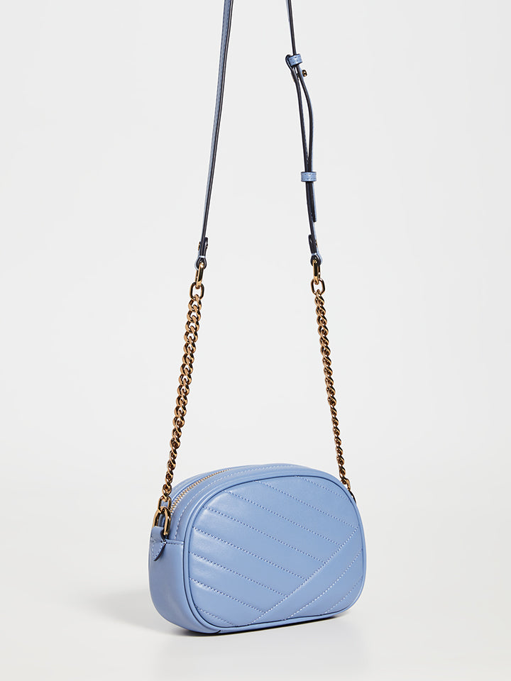 Tory Burch 60227 Kira Chevron Camera Bag Bluewood