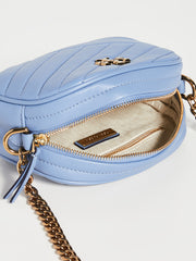 Tory Burch 60227 Kira Chevron Camera Bag Bluewood