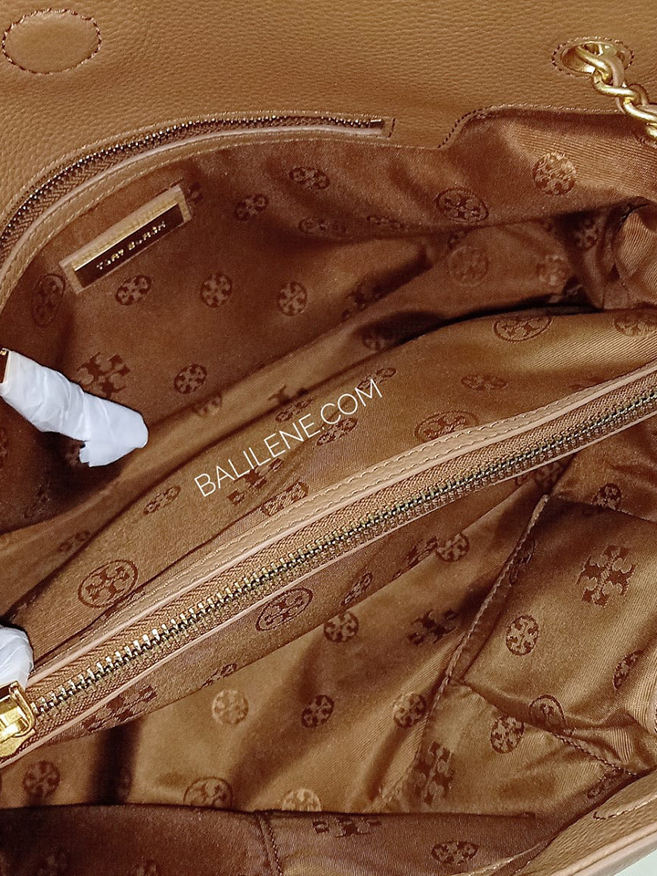 Tory Burch 60396 Britten Triple Compartment Tote Bark Balilene