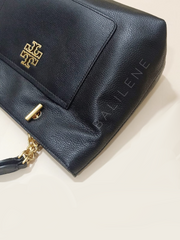Tory Burch 60415 Britten Satchel Bag Black