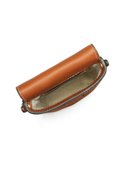 Tory Burch 61183 Miller Metal-Logo Phone Crossbody Aged Camello