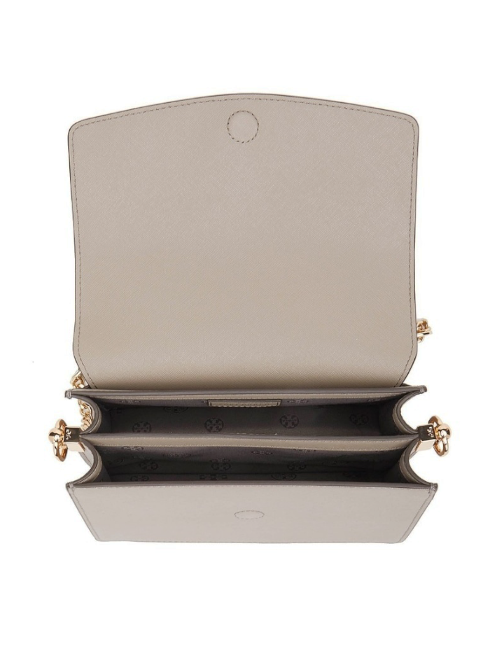 Tory Burch Emerson Envelope Adjustable Shoulder Bag French Gray