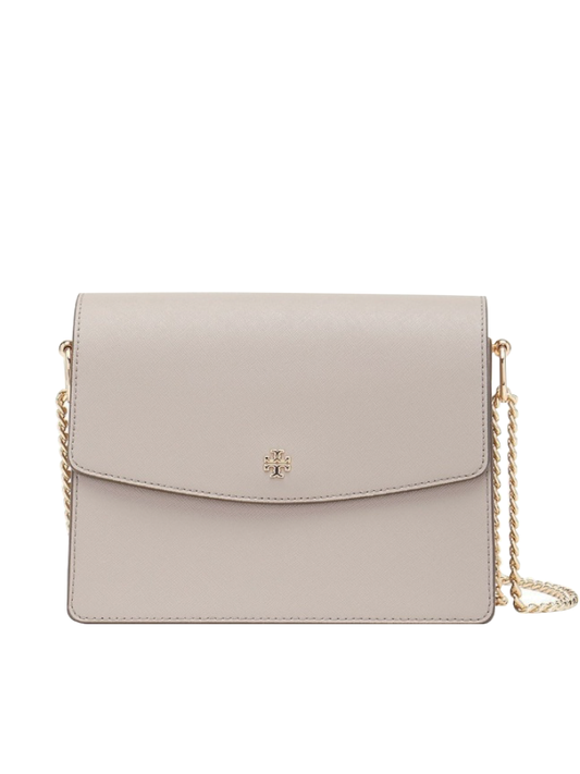 Tory Burch Emerson Envelope Adjustable Shoulder Bag French Gray