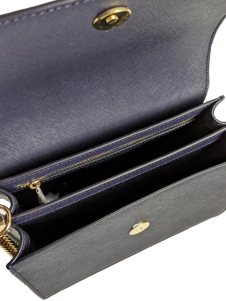 Tory Burch Emerson Envelope Adjustable Shoulder Bag Navy