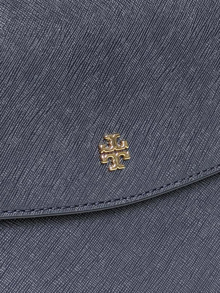 Tory Burch Emerson Envelope Adjustable Shoulder Bag Navy