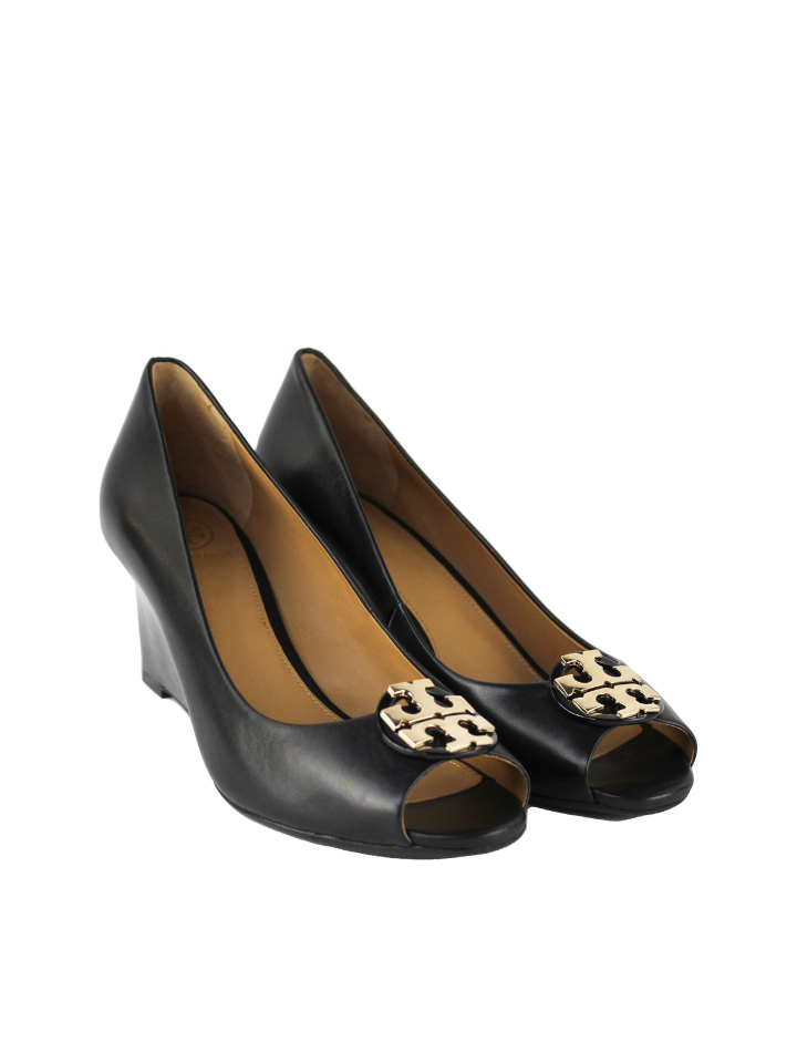Tory Burch 61645 Claire 65mm Open Toe Wedge Black
