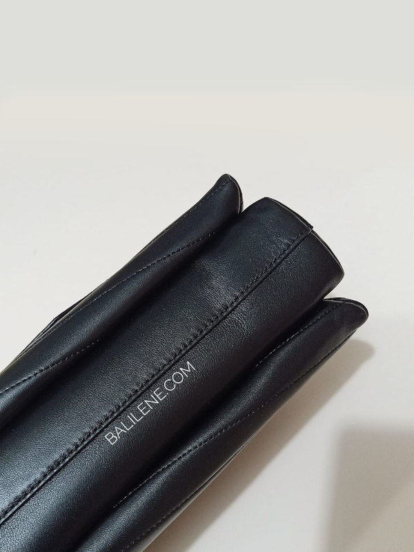 Tory Burch 61674 Kira Chevron TopHandle Satchel Black Balilene