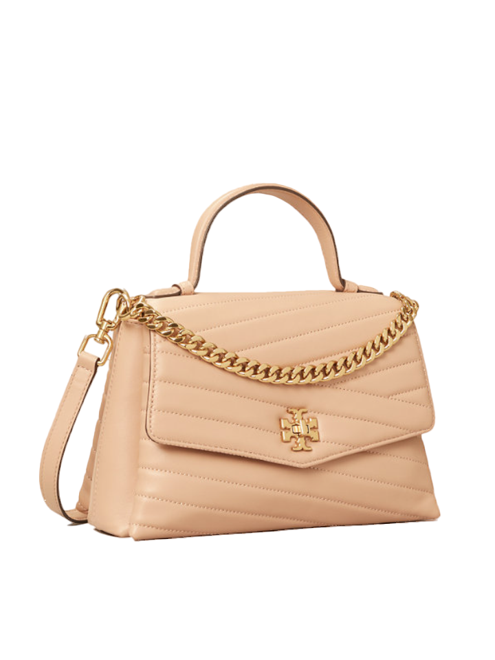 Tory Burch 61674 Kira Chevron Top Handle Satchel Devon Sand