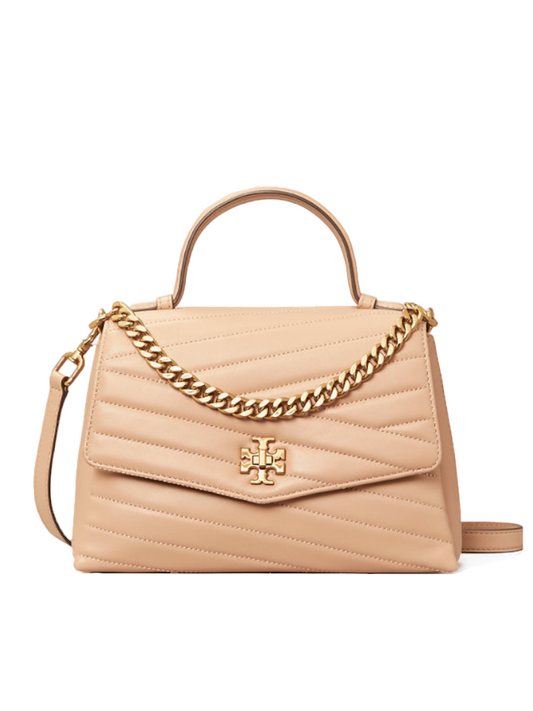 Tory Burch 61674 Kira Chevron Top Handle Satchel Devon Sand