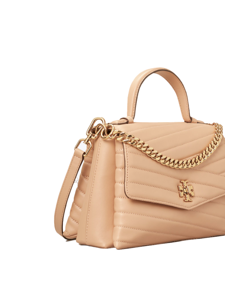 Tory Burch 61674 Kira Chevron Top Handle Satchel Devon Sand