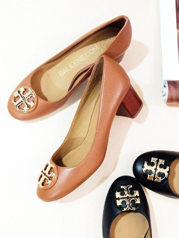 Tory Burch 61770 Claire 50mm Pump Calf Leather Royal Tan