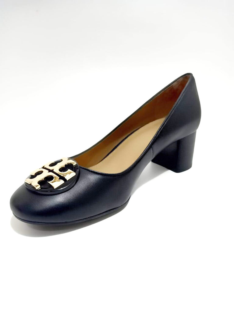 Tory Burch 61770 Claire 50mm Pump Calf Leather Perfect Black