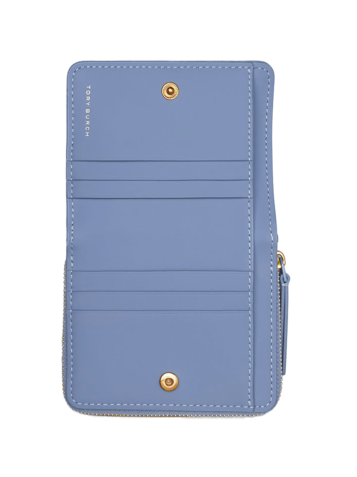 Tory Burch 61974 Kira Chevron Matte Bifold Mini Wallet Bluewood