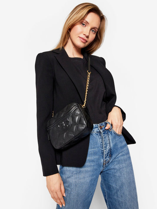 Tory Burch 62091 Fleming Soft Camera Bag Black