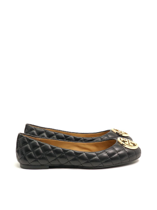 Tory Burch 64092 Benton 2 Quilted Ballet Flat Nappa Leather Perfect Black