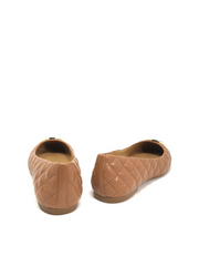 Tory Burch 64092 Benton 2 Quilted Ballet Flat Nappa Leather Royal Tan