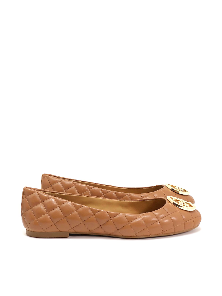 Tory Burch 64092 Benton 2 Quilted Ballet Flat Nappa Leather Royal Tan