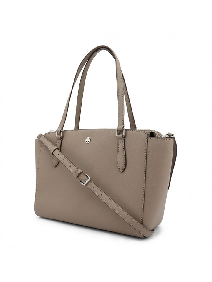 Tory Burch 64188 Emerson Small Top Zip Tote French Gray