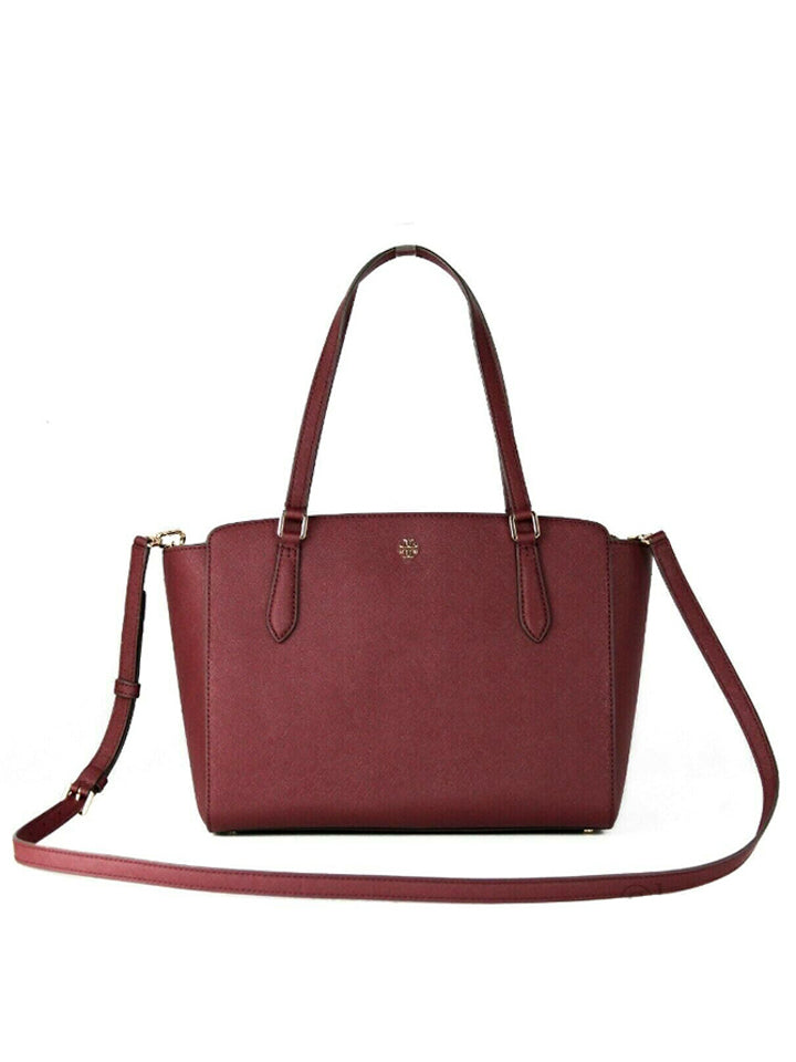 Tory Burch 64188 Emerson Small Top Zip Tote Imperial Garnet