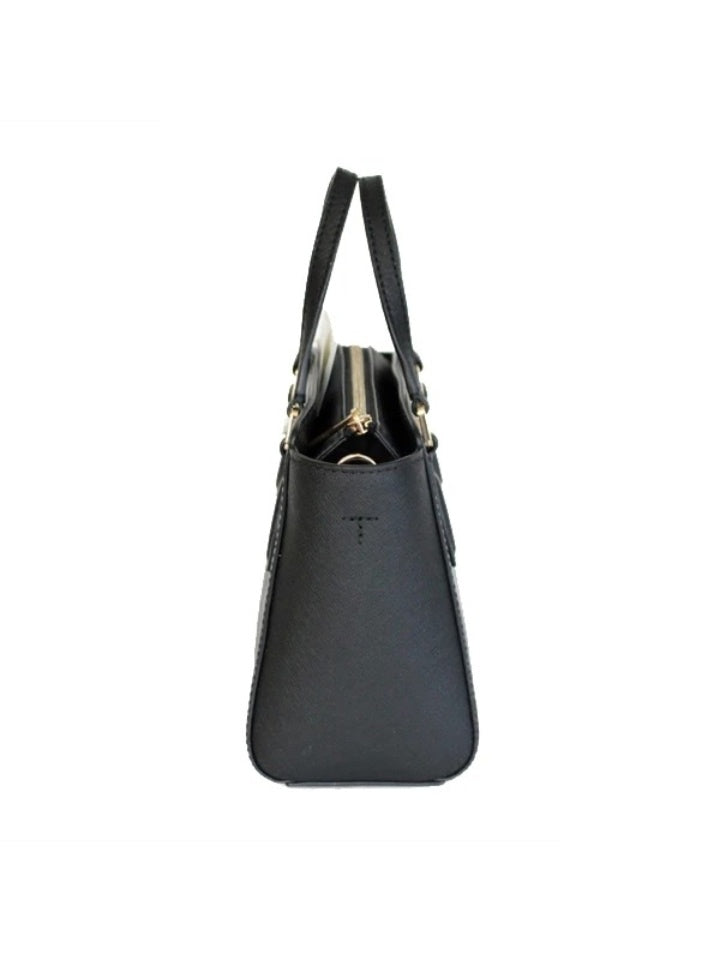 gambar-samping-Tory-Burch-64189-Emerson-Mini-Top-Zip-Tote-Black