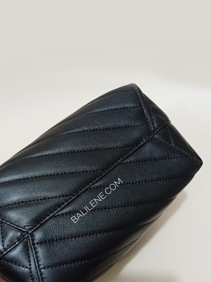 Tory Burch 64439 Kira Chevron Mini Bucket Bag Black