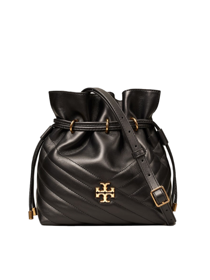 Tory Burch 64439 Kira Chevron Mini Bucket Bag Black
