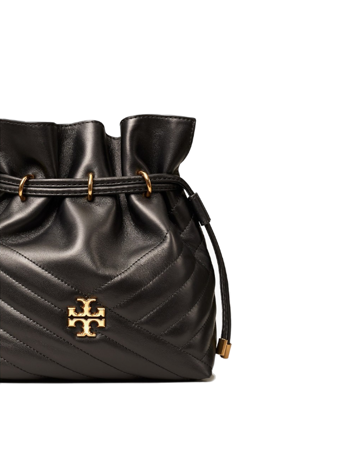 Tory Burch 64439 Kira Chevron Mini Bucket Bag Black