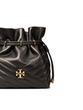 Tory Burch 64439 Kira Chevron Mini Bucket Bag Black