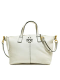 Tory Burch 64458 McGraw Top-Zip Satchel New Ivory