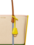 Tory Burch 64475 Perry Canvas Triple-Compartment Tote Natural