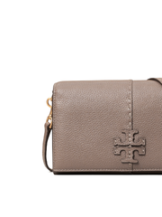 Tory Burch 64502 McGraw Wallet Crossbody Silver Maple