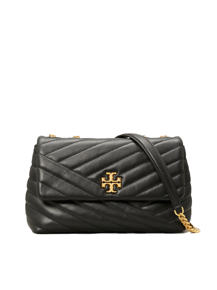 Tory Burch 64963 Kira Chevron Small Convertible Shoulder Bag Black
