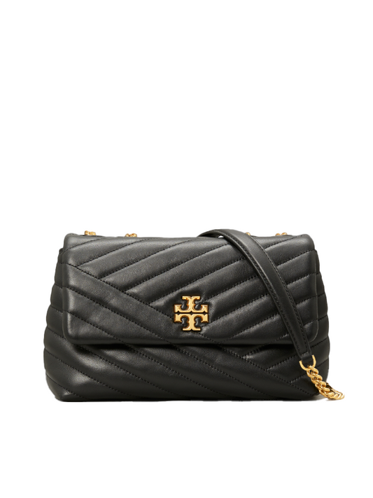 Tory Burch 64963 Kira Chevron Small Convertible Shoulder Bag Black