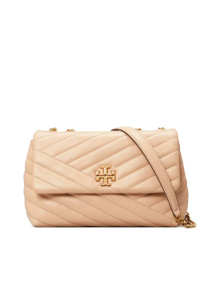 Tory Burch 64963 Kira Chevron Small Convertible Shoulder Bag Devond Sand