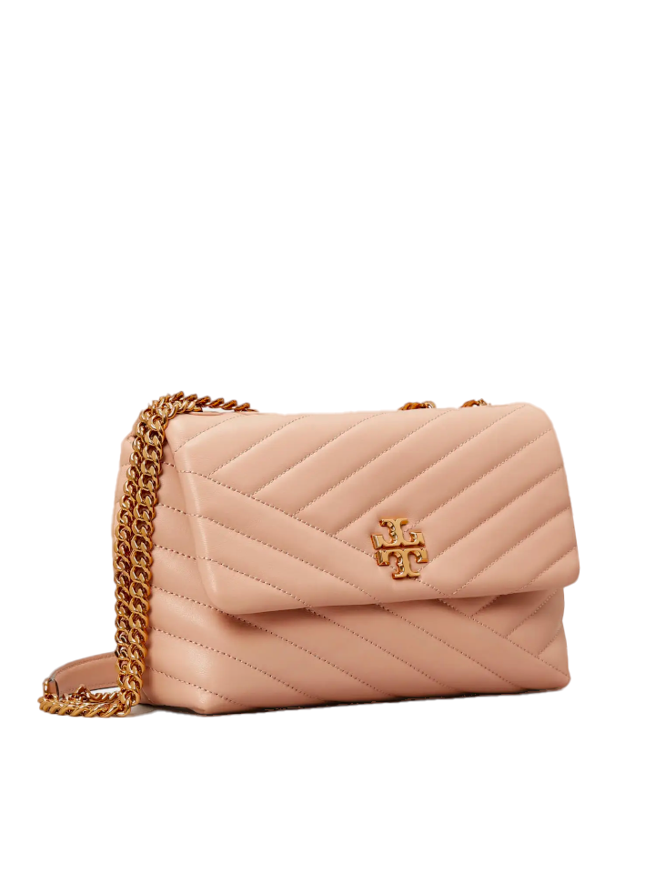 Tory Burch 64963 Kira Chevron Small Convertible Shoulder Bag Pink Moon