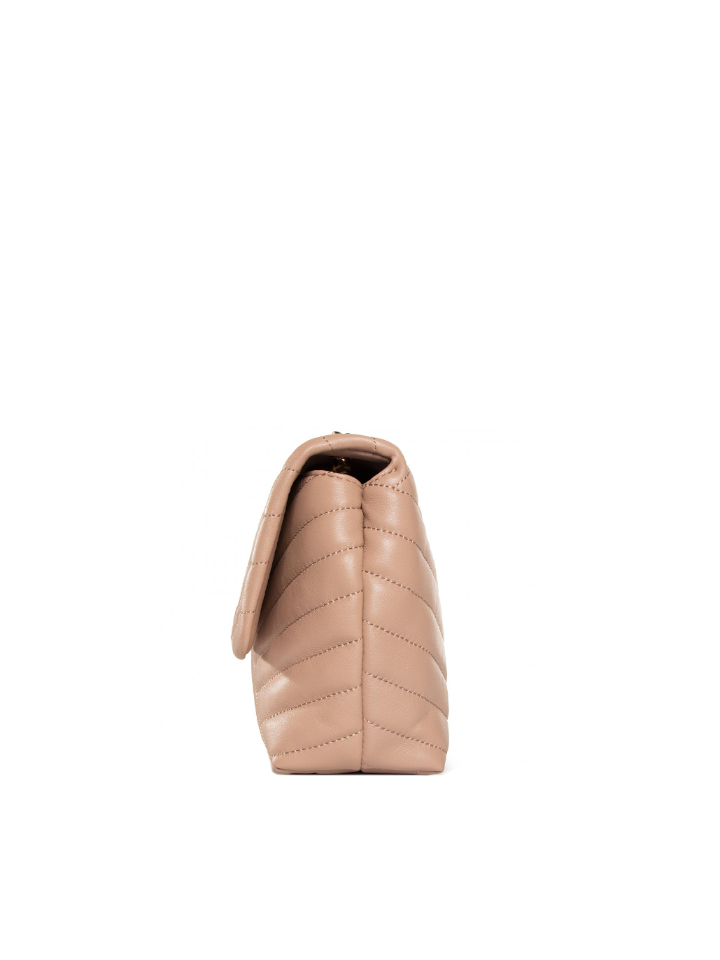 Tory Burch 64963 Kira Chevron Small Convertible Shoulder Bag Pink Moon